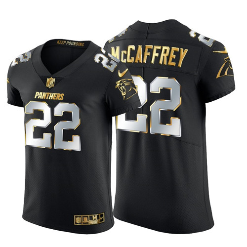 Carolina Panthers #22 Christian McCaffrey Men's Nike Black Edition Vapor Untouchable Elite NFL Jersey