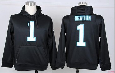 Carolina Panthers 1 Cam Newton Pullover Hoodie Black
