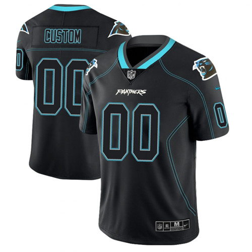 Carolina Panthers Custom 2018 Lights Out Color Rush Limited Black Jersey