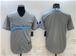 Carolina Panthers Gray Baseball Cool Base Team Jersey
