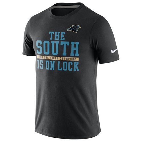 Carolina Panthers Nike Black 2015 NFC South Division Champions T-Shirt