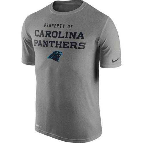 Carolina Panthers Nike Gray Legend Property Of Performance T-Shirt