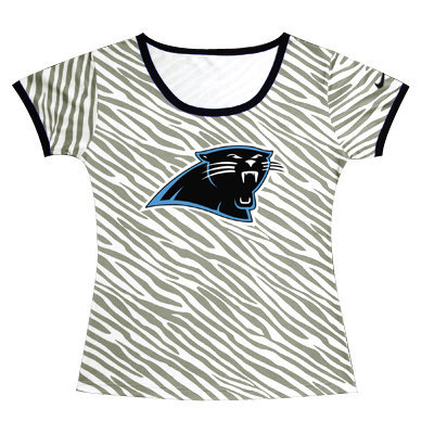 Carolina Panthers Sideline Legend Authentic Logo women Zebra stripes T-shirt