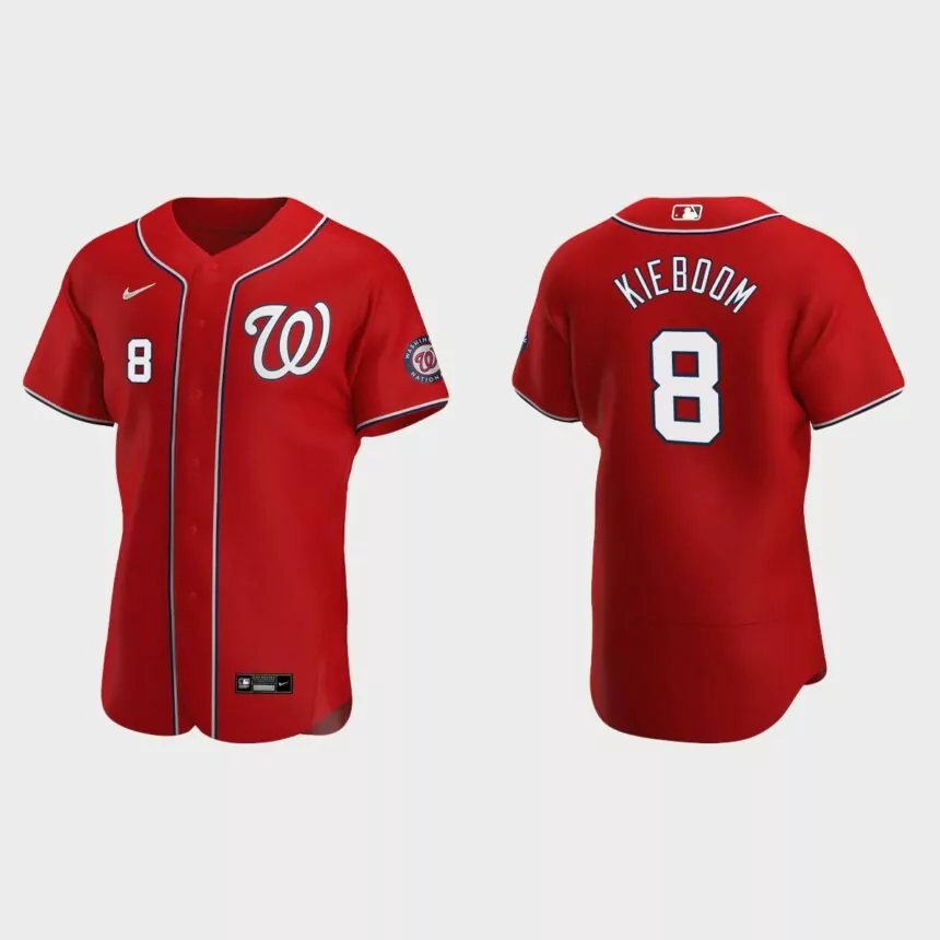 Carter Kieboom #8 Washington Nationals Authentic Alternate Jersey – Red