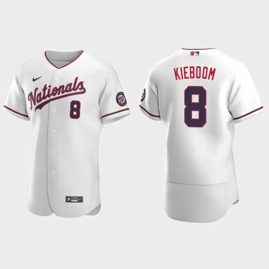 Carter Kieboom #8 Washington Nationals Authentic Alternate Jersey – White