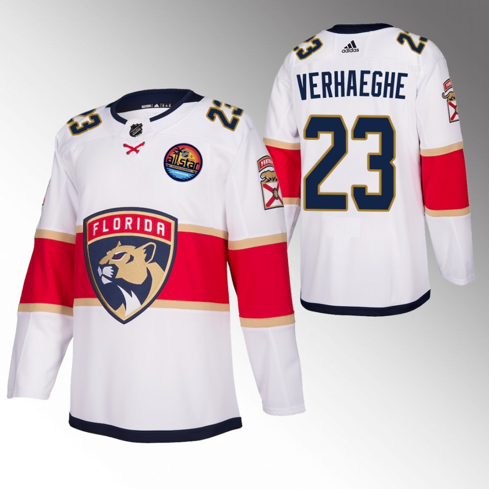 Carter Verhaeghe 2023 All-Star Patch Florida Panthers White Away Authentic Jersey