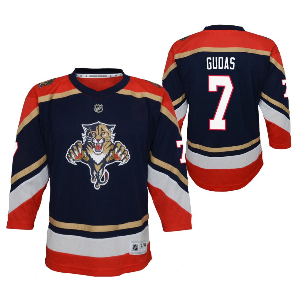 Carter Verhaeghe Florida Panthers 2021 Reverse Retro Navy Youth Jersey Replica Stitched