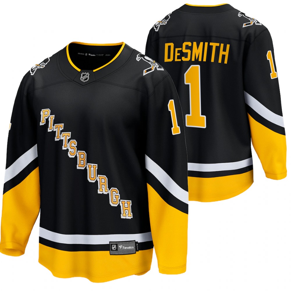 Casey DeSmith Jersey Pittsburgh Penguins Alternate Black 2021-22 Premier Breakaway