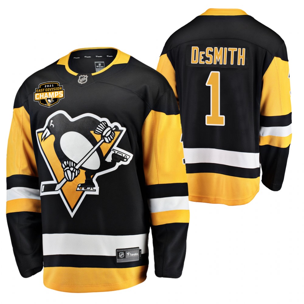 Casey DeSmith Penguins 2021 East Division Champions Black Jersey