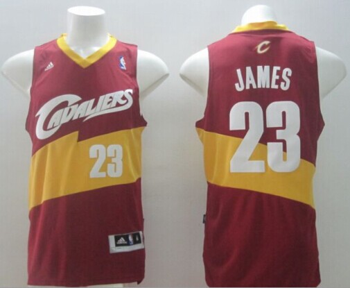 Cavaliers #23 LeBron James Red Road Stitched NBA Jersey