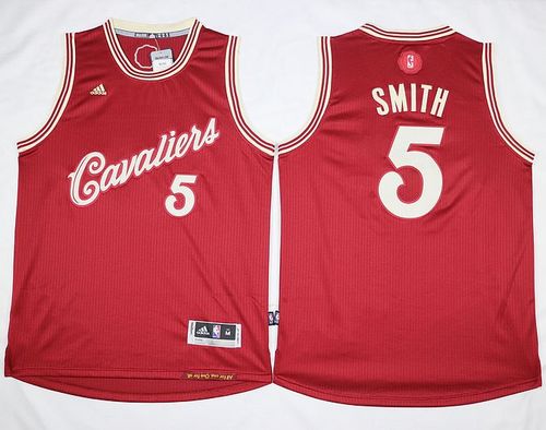 Cavaliers #5 J.R. Smith Red 2015-2016 Christmas Day Stitched NBA jersey
