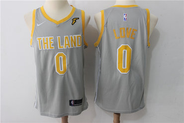Cavaliers 0 Kevin Love Burgundy Gray The Land Nike Swingman Jersey