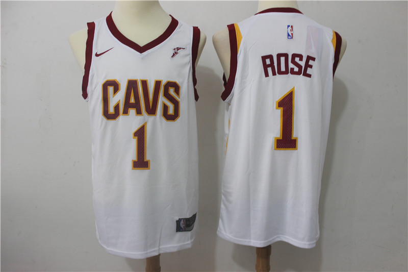 Cavaliers 1 Derrick Rose White Nike Swingman Jersey