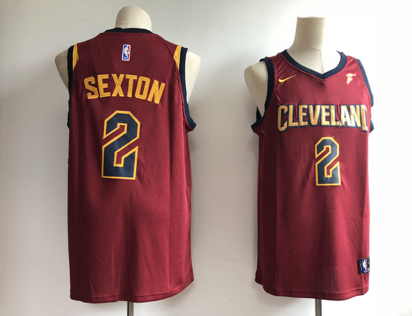 Cavaliers 2 Collin Sexton Burgundy Nike Swingman Jersey
