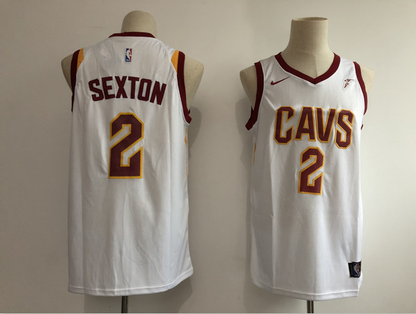 Cavaliers 2 Collin Sexton White Nike Swingman Jersey