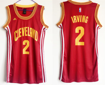 Cavaliers 2 Kyrie Irving Red Women Swingman Jersey