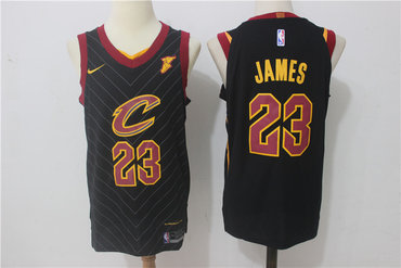 Cavaliers 23 LeBron James Black Nike Jersey