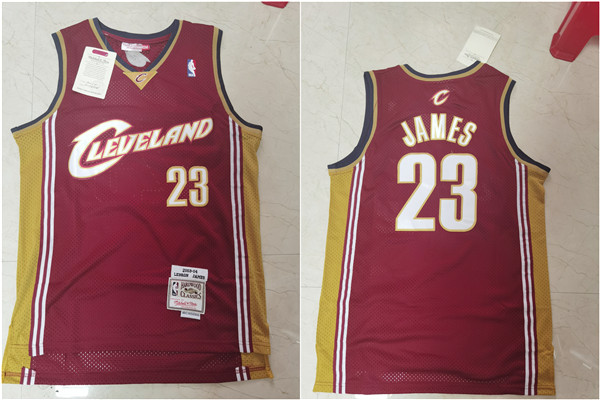 Cavaliers 23 Lebron James Red 2003-04 Hardwood Classics Jersey
