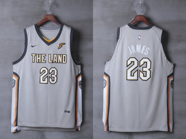 Cavaliers 23 Lebron James Silver City Edition Nike Authentic Jersey