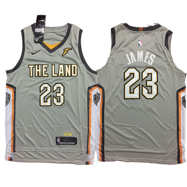 Cavaliers 23 Lebron James Silver City Edition Nike Authentic Jersey
