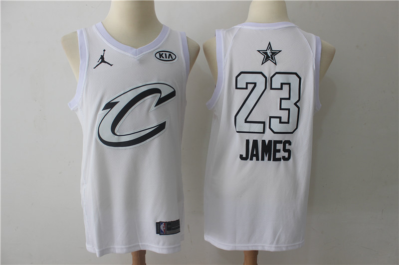 Cavaliers 23 Lebron James White 2018 All-Star Game Swingman Jersey