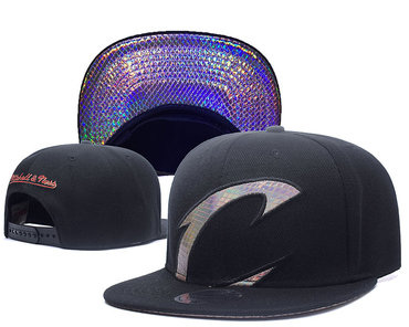 Cavaliers Sequins Logo Black Mitchell & Ness Adjustable Hat GS