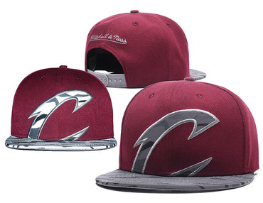 Cavaliers Team Logo Red Reflective Mitchell & Ness Adjustable Hat GS