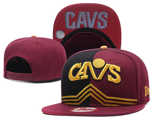 Cavaliers Team Yellow Logo Red Adjustable Hat GS
