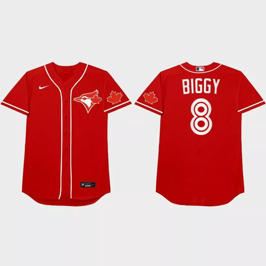 Cavan Biggio 2021 Players’ Weekend Biggy Nickname Jersey – Red