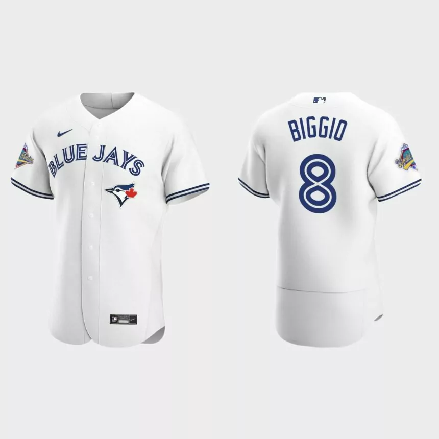 Cavan Biggio Toronto Blue Jays 1992 World Series Patch Authentic Jersey – White
