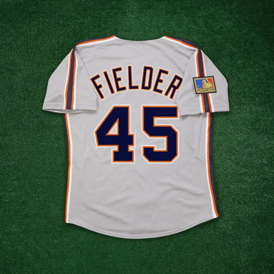 Cecil Fielder 1994 Detroit Tigers Cooperstown AL 125th Men's Grey Road Jersey