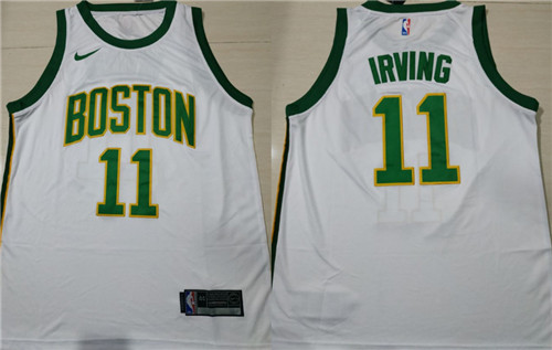 Celtics 11 Kyrie Irving White 2018-19 City Edition Nike Swingman Jersey