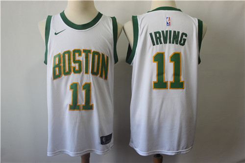 Celtics 11 Kyrie Irving White City Edition Nike Swingman Jersey