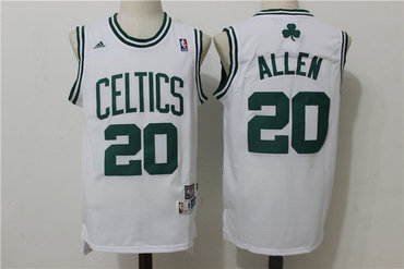 Celtics 20 Ray Allen White Hardwood Classics Swingman Jersey