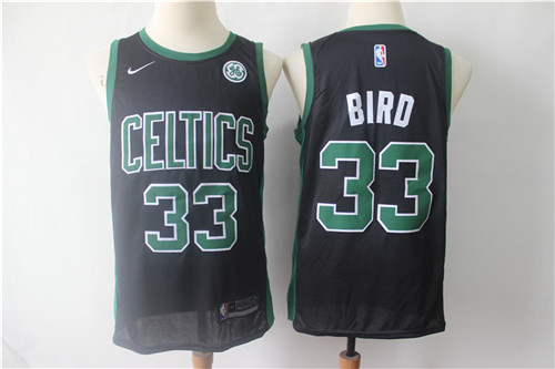 Celtics 33 Larry Bird Black Nike Swingman Jersey
