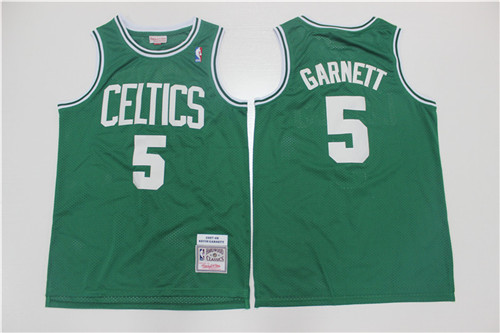 Celtics 5 Kevin Garnett Green 2007-08 Hardwood Classics Swingman Jersey