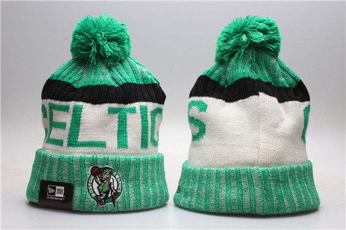 Celtics Fresh Logo Green Pom Knit Hat YP