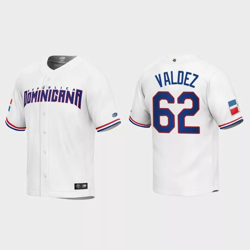 Cesar Valdez Dominican Republic Baseball 2023 World Baseball Classic Replica Jersey – White