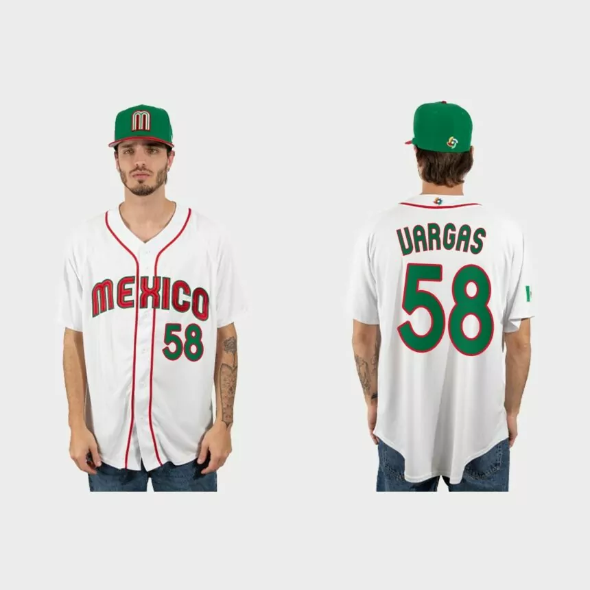 Cesar Vargas Mexico Baseball 2023 World Baseball Classic Jersey – White