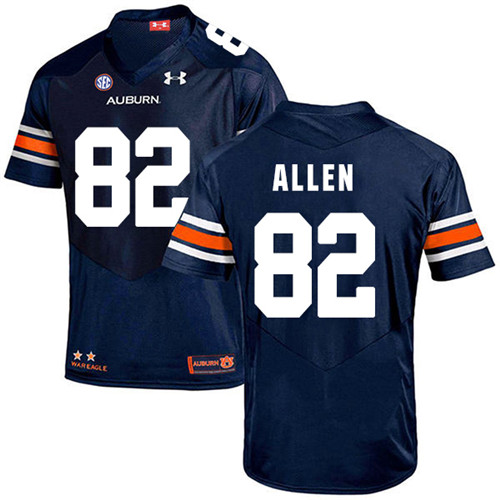 Chad Allen Auburn Tigers Men's Jersey - #82 NCAA Navy Blue Stitched Authentic
