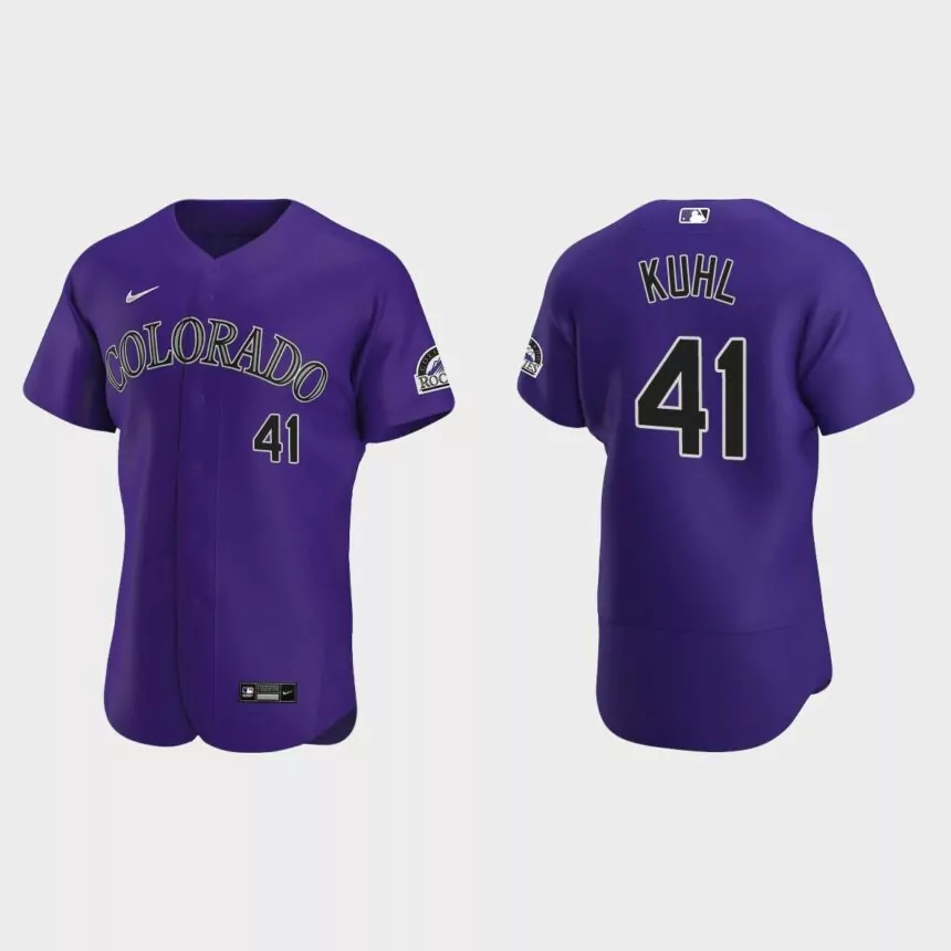 Chad Kuhl Colorado Rockies Authentic Alternate Jersey – Purple