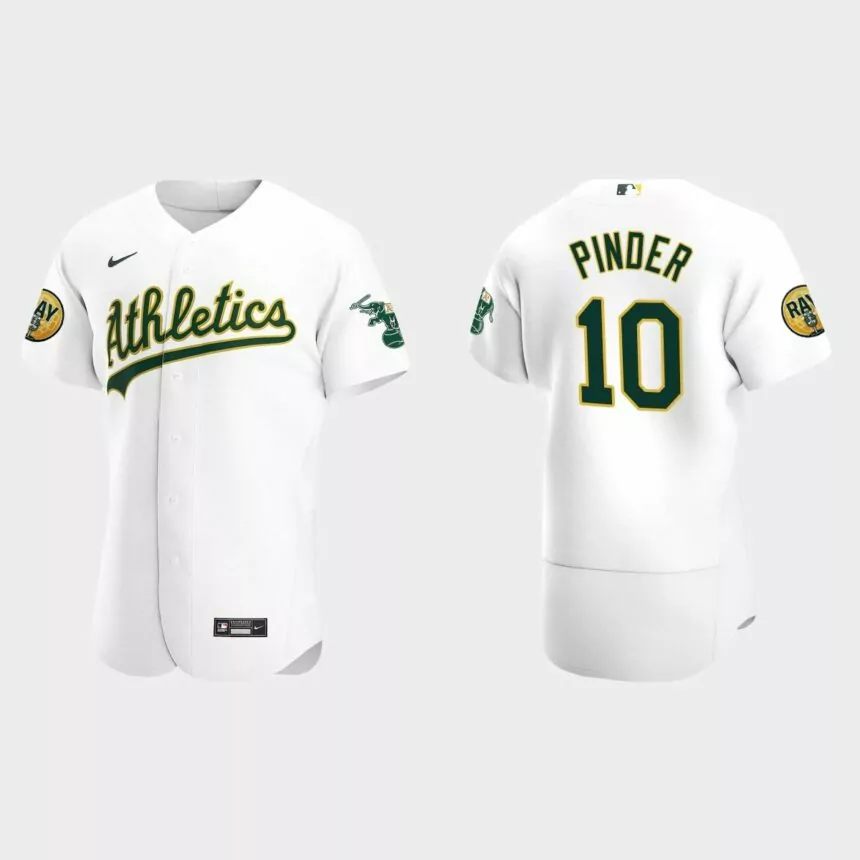 Chad Pinder Oakland Athletics 2022 Ray Fosse Patch Authentic Jersey – White