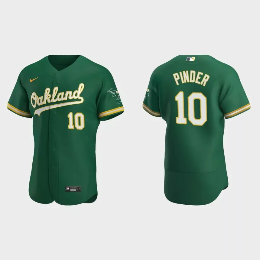 Chad Pinder Oakland Athletics Authentic Alternate Jersey – Kelly Green