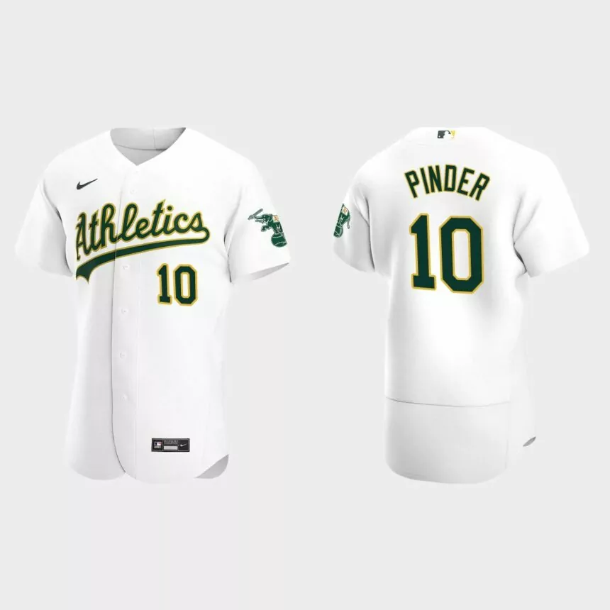 Chad Pinder Oakland Athletics Authentic Home Jersey – White