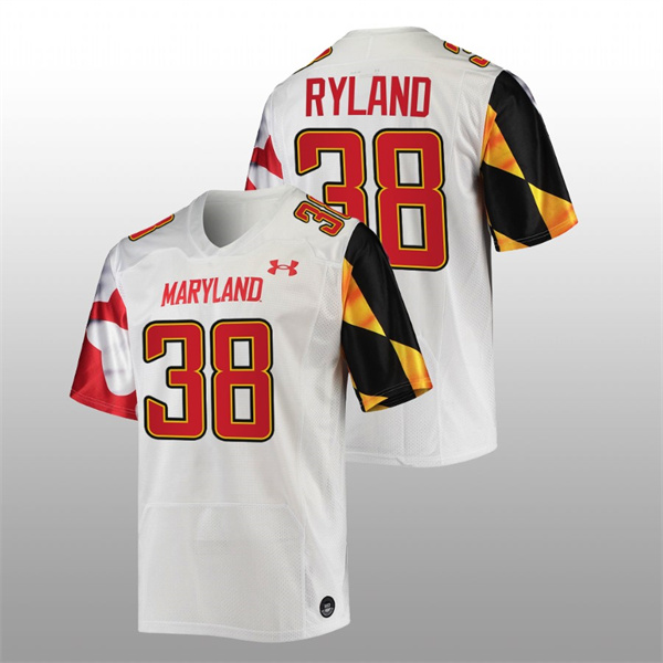 Chad Ryland Maryland Terrapins White 2022-23 College Football Replica Jersey Men's Jersey Maryland Terrapins Chad Ryland College Football White Replica Jersey
