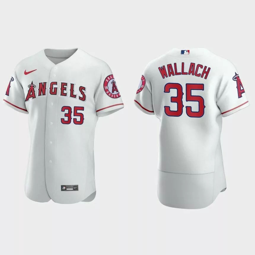 Chad Wallach Los Angeles Angels Authentic Home Jersey – White