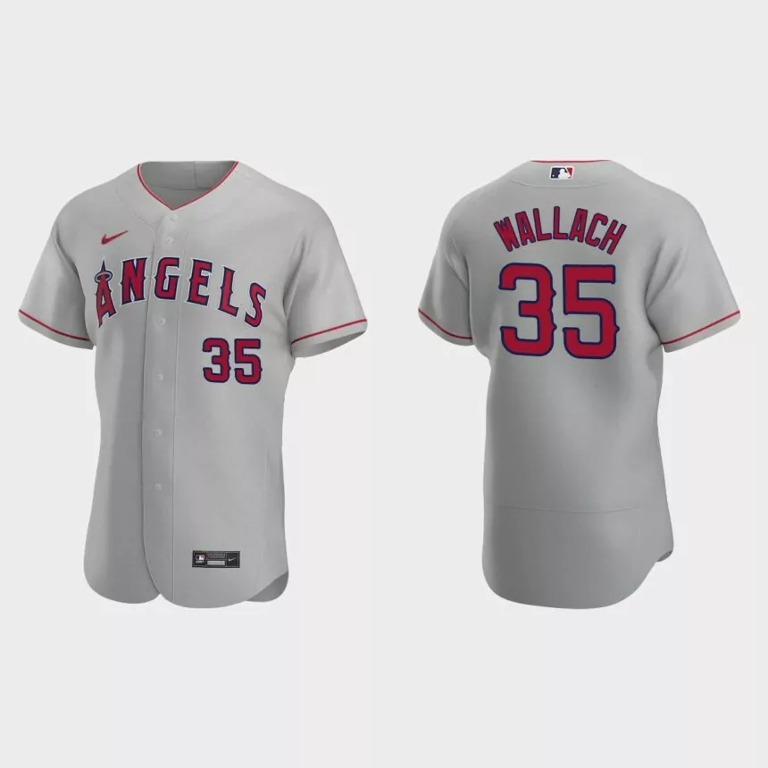 Chad Wallach Los Angeles Angels Authentic Road Jersey – Gray
