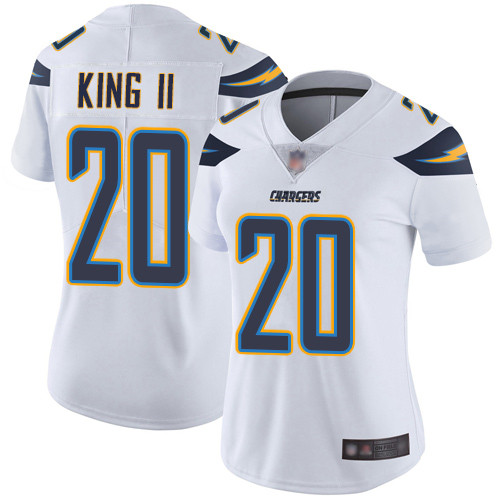 Chargers #20 Desmond King II White Women's Stitched Football Vapor Untouchable Limited Jersey