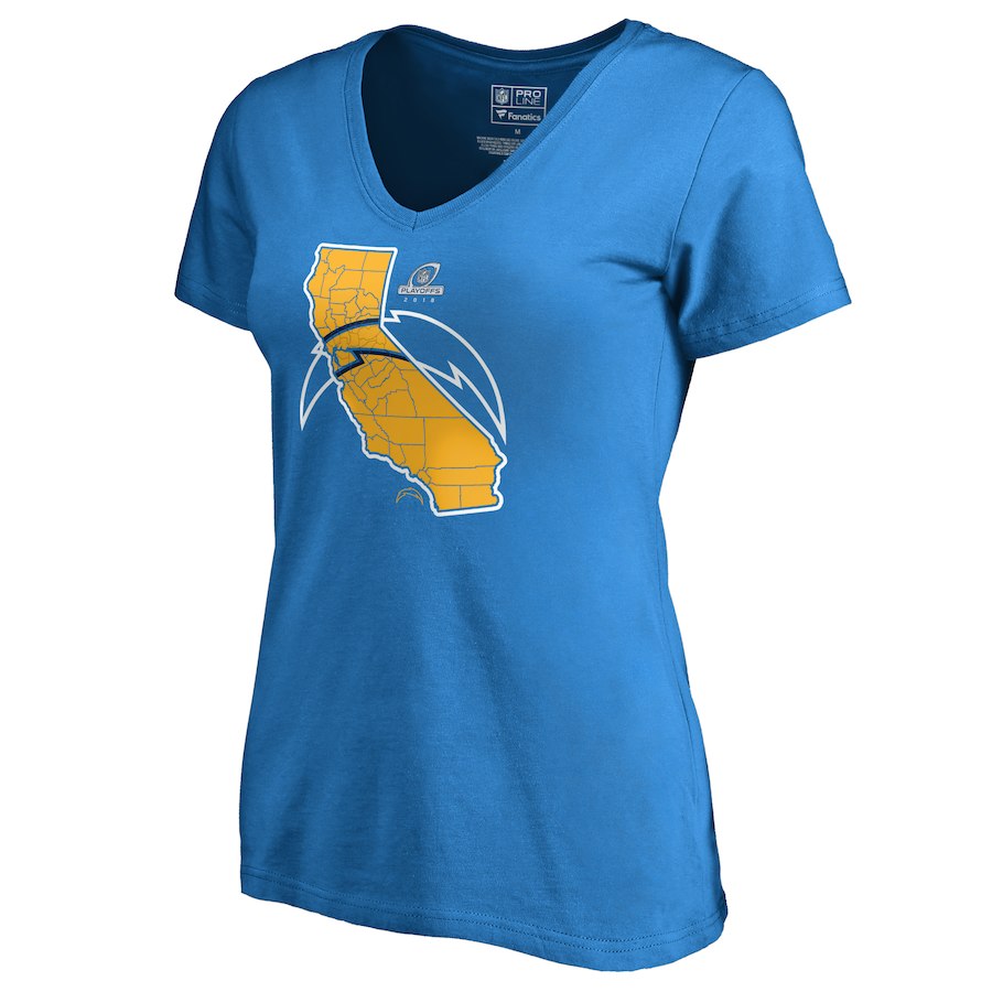 Chargers Light Blue Women's 2018 NFL Playoffs T-Shirt