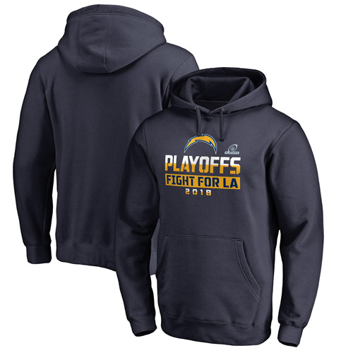 Chargers Navy 2018 NFL Playoffs Fight For LA Men's Pullover Hoodie